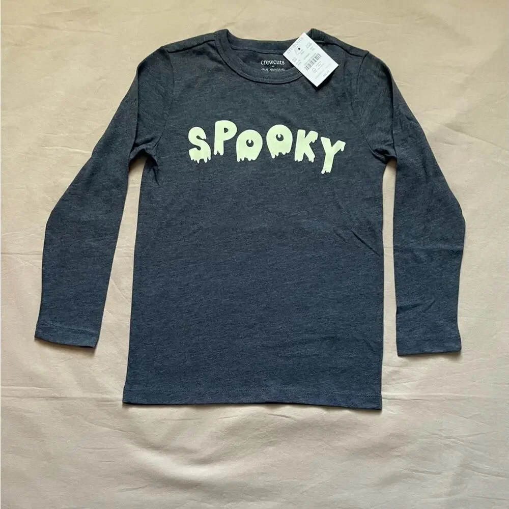New with Tags J.Crew Factory “Spooky” Glow in the Dark Long Sleeve Tee Size XS